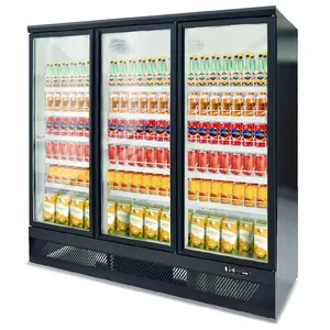 Supermarket Glass Door Upright Freezer Glass Door Refrigerator refrigeration equipment commercial display fridge