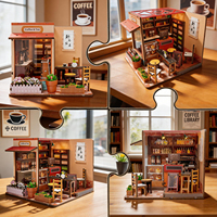 Kit de maison miniature en bois personnalisable avec logo, vente en gros, construisez votre propre maison de poupée avec lumières et meubles pour les 14 ans et plus