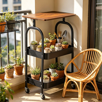 Étagère de rangement mobile multi-niveaux en métal pour usage domestique, sur pied, pour chambre et salon, outils et matériel de nettoyage