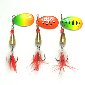 Appât artificiel DOUBLE win en métal pour hommes, leurre avec queue de coq, spinnerbait, OEM, personnalisé - Product Image 1