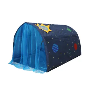 tentes papillon Suppliers-Tente de lit pour enfants, nouveau Style, peau de pêche, avec moustiquaire, Tunnel intérieur, pour enfants,