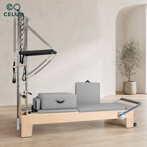 Reformer <span class=keywords><strong>de</strong></span> Pilates <span class=keywords><strong>de</strong></span> Madera <span class=keywords><strong>de</strong></span> Arce para Uso Comercial en Estudio <span class=keywords><strong>de</strong></span> Yoga 2026 con Media Torre Ajustable y Duradera, Máquina <span class=keywords><strong>de</strong></span> Fitness Ecológica - Product Image 1