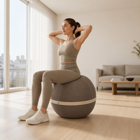 Chaise-ballon de yoga ergonomique personnalisable avec logo couleur pour le bien-être des employés – Cadeau premium pour l'exercice et le fitness (vente en gros)