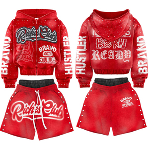 Comfortable Casual Wear Two Piece Hoodie <b>Set</b> with Custom Branding Service Best Price Hooded Sweatshirt and Shorts <b>Set</b> For Men - Product Image 3