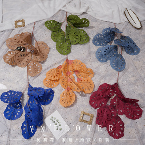 Hojas de Loto Artificiales Yixuan, Flor de Seda Moldeada por Inyección, Decoración para Bodas, Arreglos DIY - Product Image 1