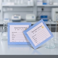 Kit de test Bowie Dick jetable pour la validation des performances du stérilisateur à vapeur sous vide avec carte indicatrice chimique pour hôpital