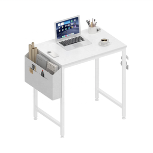 Bàn <span class=keywords><strong>mini</strong></span> phong cách hiện đại đơn giản 24 inch cho trẻ em gái thiết kế màu trắng bền với túi lưu trữ & Móc tai nghe cho phòng ngủ nhỏ - Product Image 1