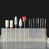 Forets à ongles professionnels en acier au tungstène et diamant, alliage céramique de haute qualité, lot de 10 forets pour salon de manucure