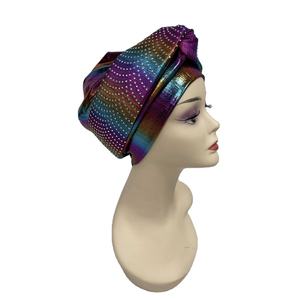 Turbante de bronceado de nuevo estilo, turbante de taladro caliente Gele automático para pesca deportiva, piedras ya hechas, Sego nigeriano, 2024, nuevo estilo, 2017 - Product Image 1