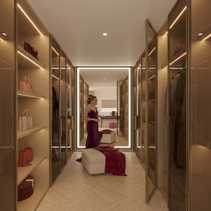 VIQ Minimalist Customized Walk-in <b>Wardrobe</b> Closet for efficient organization of clothing, handbags, and accessories - Product Image 3