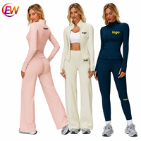 Groothandel Fitness 5-delige set dames gym- en yogakleding met elastische tailleband, hoge elasticiteit, sneldrogend workout kleding