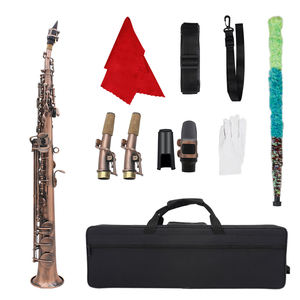 Stock d'usine <span class=keywords><strong>sax</strong></span> quantité minimale de commande 1 pièces OEM rouge métal bronze performance professionnelle saxophone soprano - Product Image 4