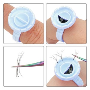 Mixed Procurement Low Price Wholesale Eyelash Extension Tools 100pcs/Bag Eyelash <b>Glue</b> Ring - Product Image 4