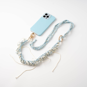 Chaîne de téléphone en dentelle d'été japonaise coréenne sac de cou de couleur bonbon avec sangle réglable lanière anti-perte à double usage - Product Image 4