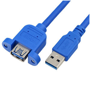 Câble de données haute vitesse personnalisé USB3.0 AF vers AM femelle à montage sur panneau 3mm - Product Image 1