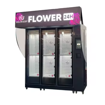 Rose Refrigerator Fresh Flower Vending Machine Smart Locker Outdoor