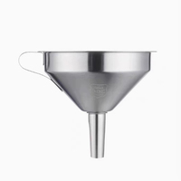 Entonnoir en acier inoxydable de 15 cm de qualité alimentaire avec filtre en maille, verseur d'huile et de vin épaissi de 13 cm, entonnoir à large ouverture pour la cuisine domestique