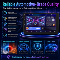 Estéreo para Auto Android de 9 Pulgadas con Pantalla Táctil IPS, 4 Núcleos, 2DIN, GPS Integrado, MP3, Ventilador de Refrigeración, USB/WiFi, Ajuste Universal