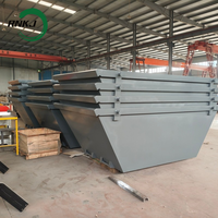 RNKJ Conteneur à déchets en acier personnalisable OEM ODM sur mesure, directement de l'usine, avec crochet de levage pour chantier de construction