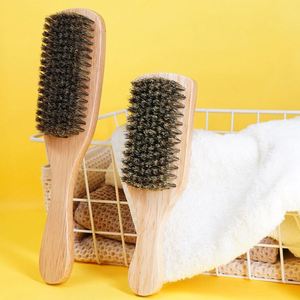 Cepillo para Barba de Cerdas de Jabalí y Nylon con Mango de Madera para Hombre, Venta Directa de Fábrica, Cepillo para Peinar el Cabello - Product Image 1