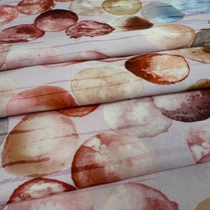 Haute qualité 100% fibre de Polyester élastique forgeage en mousseline de soie impression géométrique 120gsm mètre tissu léger pour entoilage - Product Image 6