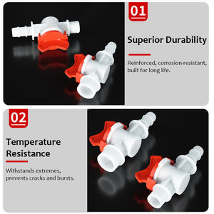 Vanne d'arrêt ZDVseal 12-12 mm avec embouts de tuyau égaux, inodore, facile à utiliser pour le contrôle manuel du débit d'eau - Product Image 3