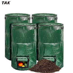 ถุงใส่<span class=keywords><strong>ปุ๋ย</strong></span>หมักแบบหรูหราทันสมัย ใช้ซ้ำได้ คุณภาพสูง สำหรับสวนและลานบ้าน ขนาด 34 แกลลอน พร้อมฝาปิดแบบสกายไลท์ ทำจากผ้า Oxford - Product Image 4