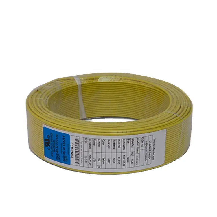 תקוע של 16-26AWG 10 צבעים awm 1007 Environmental אלקטרוני PVC חוט מנצח לחיווט פנימי