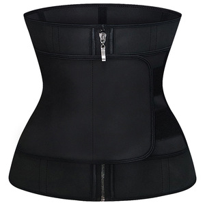 En gros 3 Courroies 9 <span class=keywords><strong>Os</strong></span> En Acier Réglable Femmes Latex Taille Formateur Corset Ceinture avec Fermeture À Glissière - Product Image 3