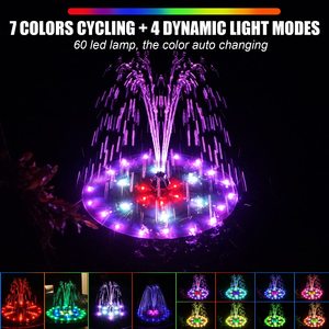 Fuente flotante de colores con energía Solar, Panel Solar, fuentes de agua para jardín con batería, luces Led para paisaje de piscina - Product Image 3