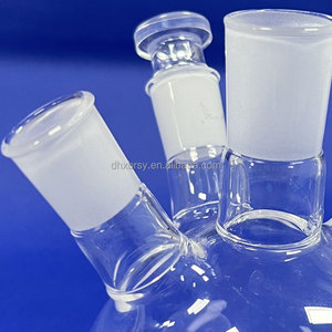 Réacteur en quartz transparent haute température, flacon à trois collets, récipient de réaction chauffant en silice, test de <span class=keywords><strong>catalyse</strong></span> en laboratoire, silice à 99,99% - Product Image 3