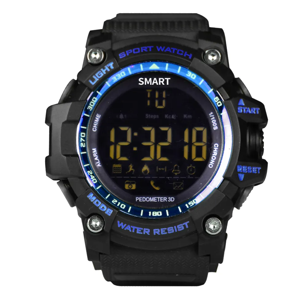 Strong Design Waterproof IP67 EX16 Smart Watch LCD Sport Smart Watch BT 4.0 Smart Wristband For Android and For IOS