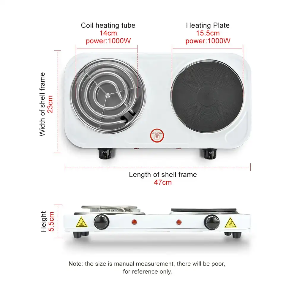 kitchen appliance spiral solid hot plate 2000w electric stove cooker 2 burner Domino electric hot plate