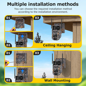 Sectec ngụy trang không dây ngoài trời năng lượng mặt trời pin dài 20x Camera an ninh wifi <span class=keywords><strong>2</strong></span> cách âm thanh phát hiện chuyển động 6MP <span class=keywords><strong>4G</strong></span> CCTV Camera - Product Image 5