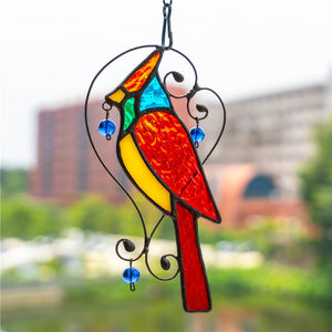 Vitrail colibri <span class=keywords><strong>neige</strong></span> montagne muguet attrape-soleil nouvel an décor à la maison tentures s'accrochent vacances cadeau de noël - Product Image 1