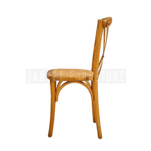 Venta al por mayor de madera natural al aire libre boda evento apilable <span class=keywords><strong>asiento</strong></span> de ratán silla con respaldo cruzado - Product Image 3