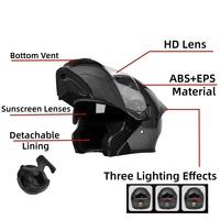 Casques de moto de haute qualité Casque modulaire avec lumière LED Double visière logo Personnalisation en gros Usine