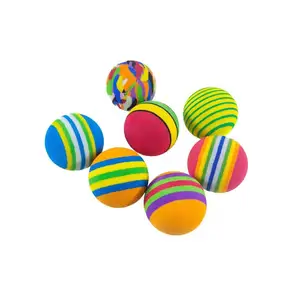 Ucuz fiyat yüksek kalite Eva 35mm yumuşak köpük çok renkler gökkuşağı çocuklar genişletilebilir oyuncak topları