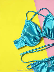 FYA549 özel tasarım brezilyalı bayanlar tanga leopar Push-Up Bikini mayo - Product Image 5