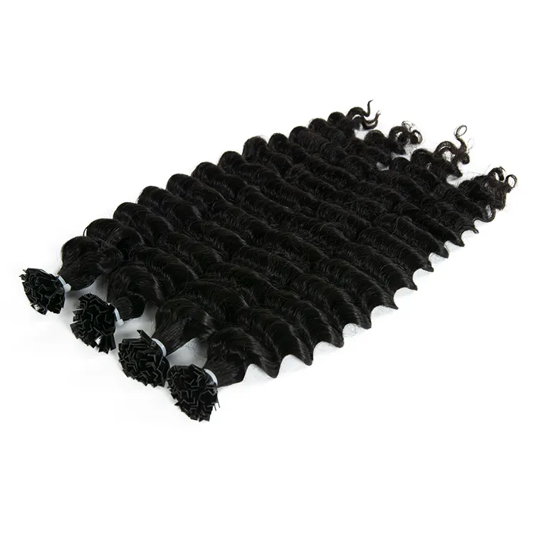 Wholesale Price V Tip Human Hair Extensions Charming Color Double Drawn 100% Human Virgin Hair