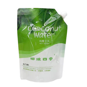 Bolsa Personalizada de 1000ml con Base de Plástico PE, Transparente, Portátil, a Prueba de Fugas, con Boquilla, Impresión por Grabado para Agua de Coco y Cerveza - Product Image 1