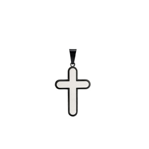 European American <b>Cross</b>-border Fashion Stainless Steel Necklace Men Women Versatile Simple Elegant <b>Cross</b> Pendant Choker Bamboo - Product Image 6