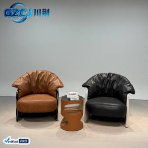 Sofá Individual de Cuero de Lujo Estilo Moderno para Hotel, Sillón de Descanso para Oficina en Casa, Sala de Estar, Convertible - Product Image 3
