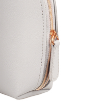 Sac de toilette de voyage personnalisé HYC-048 avec logo, couleur violette, pochette de luxe en cuir PVC, sac cosmétique