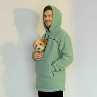 USMILEPET Sweat-shirt chaud unisexe surdimensionné avec poche kangourou en polaire Sherpa pour animaux de compagnie