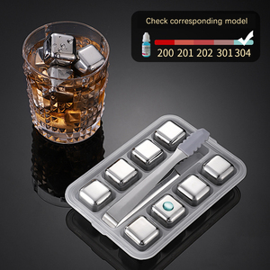 Set di Cubetti di Ghiaccio Riutilizzabili in Acciaio Inox 304 Ecologici Personalizzabili con Stampa per Ghiaccio Congelato - <span class=keywords><strong>Accessori</strong></span> per Bevande - Product Image 4