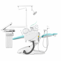 Unité dentaire électrique intégrale avec éclairage buccal LED, commande au pied et fauteuil dentaire avec support rotatif pour clinique et hôpital