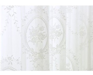 Hiện đại tối giản màu trắng 100% polyester gạc ren lưới rèm cửa cho phòng khách phòng ngủ ban công công chúa phong cách cửa sổ valances - Product Image 4