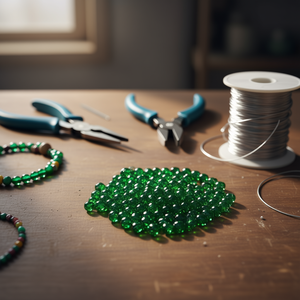 Perline Ilan Abalorios 9x6mm Verde Erba per Creazione di Gioielli 20g - Product Image 3