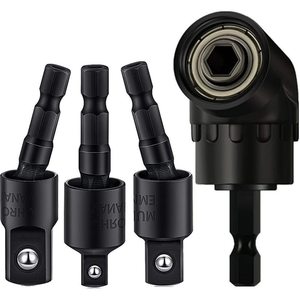 360 Degree Rotating Square Drive Hex Shank Socket Adapter 1/4 In Ball Joint For Electric Drill Automotive Repair - Product Image 1